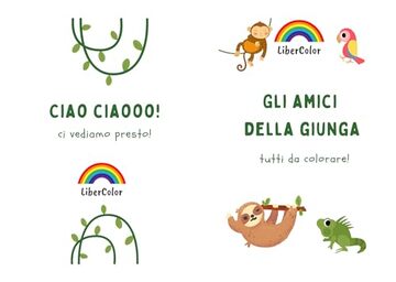 Gli animali della giungla : Tutti da colorare (Libri per bambini Vol. 1)