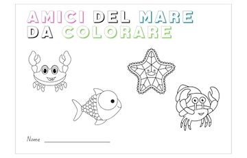 Amici del Mare da Colorare: Colorami sotto l'ombrellone
