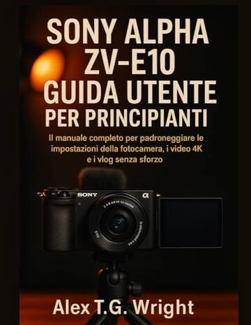 SONY ALPHA ZV-E10 GUIDA UTENTE PER PRINCIPIANTI: Il manuale completo per padroneggiare le impostazioni della fotocamera, i video 4K e i vlog senza sforzo