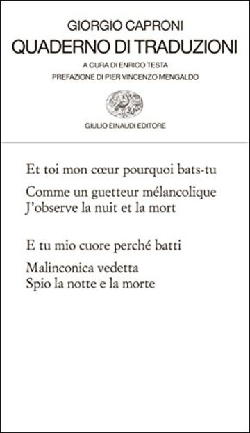 Quaderno di traduzioni (Collezione di poesia Vol. 274)