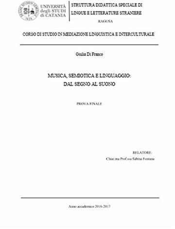 Muica, semiotica e linguaggio: Dal segno al suono